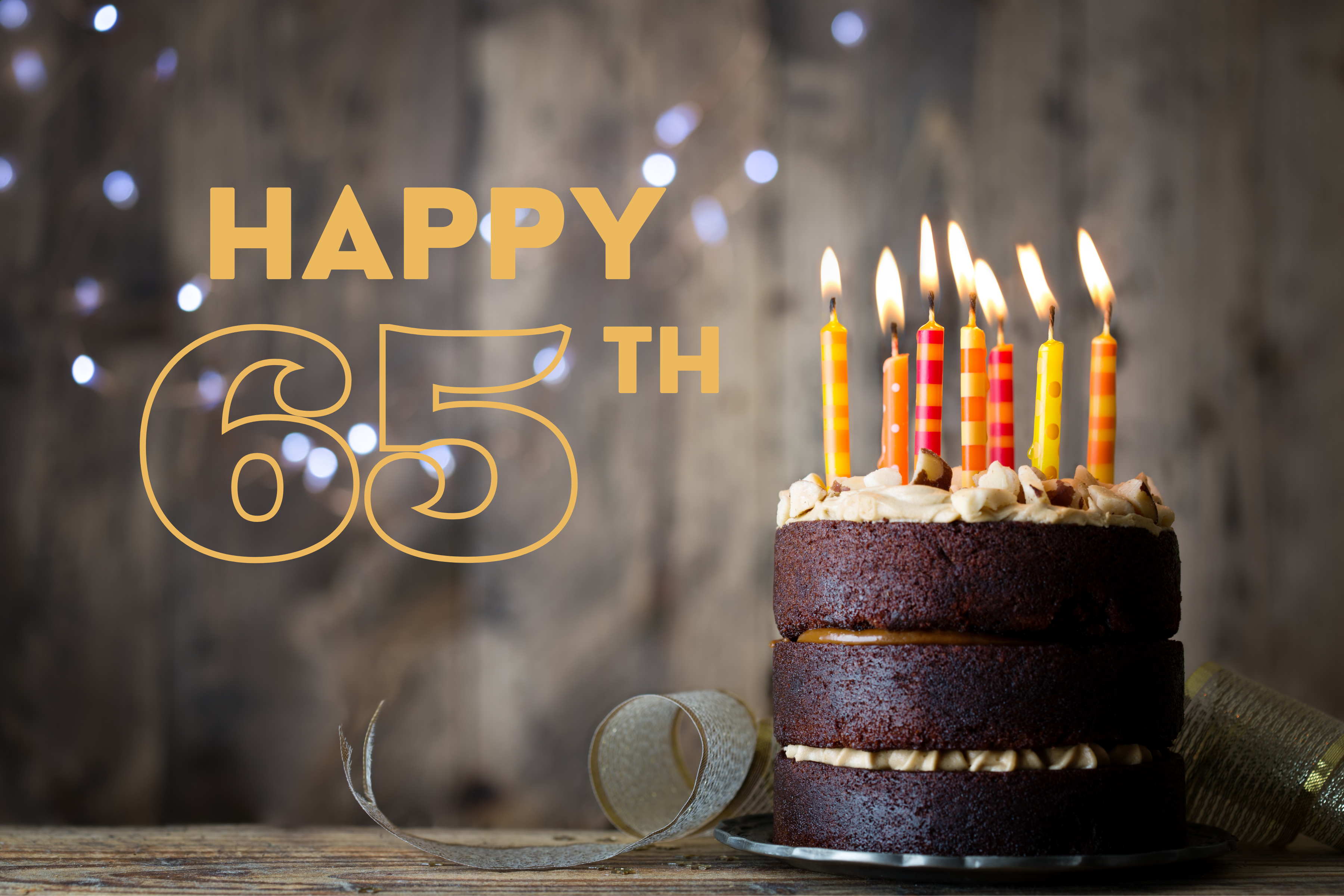 birthday cake for seniors turning 65 years old