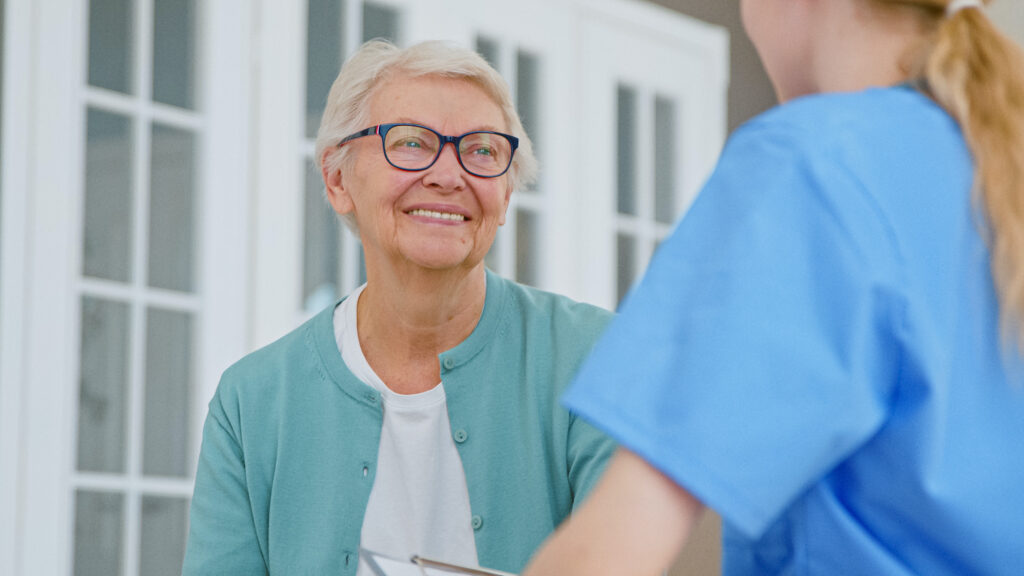 long-term care patient with nurse